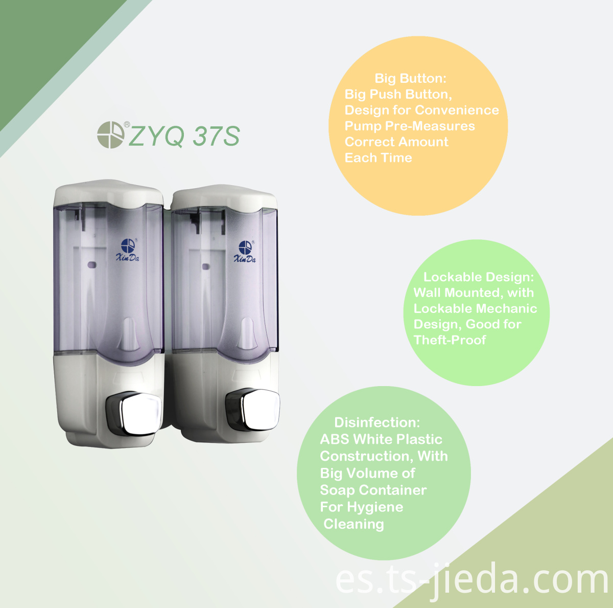 Dispensador de jabón automático de pared Wall-mounted automatic soap dispenser